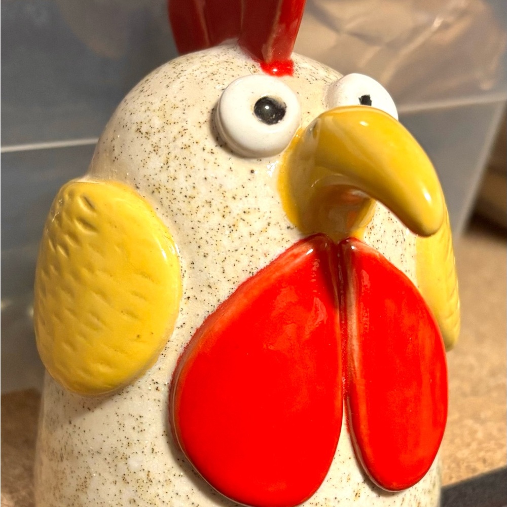 Rare Handcrafted Ceramic Whimsical Chicken